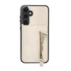For Samsung Galaxy S25 5G Zipper Wallet Split MagSafe Leather Back Phone Case(White) - 2