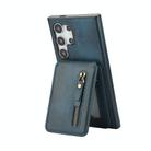 For Samsung Galaxy S25 Ultra 5G Zipper Wallet Split MagSafe Leather Back Phone Case(Blue) - 2