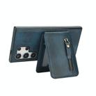 For Samsung Galaxy S25 Ultra 5G Zipper Wallet Split MagSafe Leather Back Phone Case(Blue) - 3