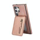 For Samsung Galaxy S25 Ultra 5G Zipper Wallet Split MagSafe Leather Back Phone Case(Rose Gold) - 2