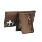 For Samsung Galaxy S25 Ultra 5G Zipper Wallet Split MagSafe Leather Back Phone Case(Brown) - 3