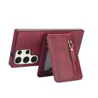 For Samsung Galaxy S23 Ultra 5G Zipper Wallet Split MagSafe Leather Back Phone Case(Red) - 3