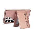 For Samsung Galaxy S23 Ultra 5G Zipper Wallet Split MagSafe Leather Back Phone Case(Rose Gold) - 3