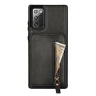 For Samsung Galaxy Note20 Zipper Wallet Split MagSafe Leather Back Phone Case(Black) - 2