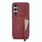 For Samsung Galaxy S24+ 5G Zipper Wallet Split MagSafe Leather Back Phone Case(Red) - 2