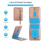 For Samsung Galaxy S24+ 5G Zipper Wallet Split MagSafe Leather Back Phone Case(Rose Gold) - 3