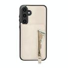 For Samsung Galaxy S23 FE 5G Zipper Wallet Split MagSafe Leather Back Phone Case(White) - 2