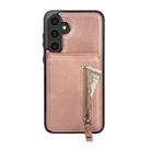 For Samsung Galaxy S23 FE 5G Zipper Wallet Split MagSafe Leather Back Phone Case(Rose Gold) - 2