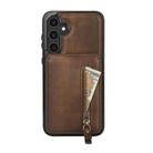 For Samsung Galaxy S23 FE 5G Zipper Wallet Split MagSafe Leather Back Phone Case(Brown) - 2