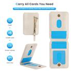 For Samsung Galaxy S23 5G Zipper Wallet Split MagSafe Leather Back Phone Case(White) - 3