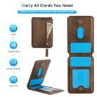 For Samsung Galaxy S23 5G Zipper Wallet Split MagSafe Leather Back Phone Case(Brown) - 3