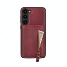 For Samsung Galaxy S23+ 5G Zipper Wallet Split MagSafe Leather Back Phone Case(Red) - 2