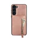 For Samsung Galaxy S23+ 5G Zipper Wallet Split MagSafe Leather Back Phone Case(Rose Gold) - 2