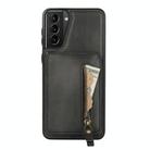 For Samsung Galaxy S21+ 5G Zipper Wallet Split MagSafe Leather Back Phone Case(Black) - 2