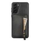 For Samsung Galaxy S21 5G Zipper Wallet Split MagSafe Leather Back Phone Case(Black) - 2