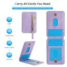 For Samsung Galaxy S21 5G Zipper Wallet Split MagSafe Leather Back Phone Case(Purple) - 3