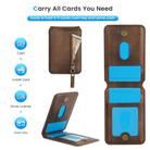 For Samsung Galaxy S21 5G Zipper Wallet Split MagSafe Leather Back Phone Case(Brown) - 3