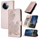 For vivo Y200i Datura Flower Embossed Flip Leather Phone Case(Rose Gold) - 1