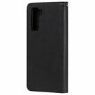 For Huawei Nova 7 SE 2 in 1 Solid Color Detachable PU Leather Case with Card Slots & Magnetic Holder & Photo Frame & Wallet & Strap(Black) - 3