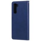 For Huawei Nova 7 SE 2 in 1 Solid Color Detachable PU Leather Case with Card Slots & Magnetic Holder & Photo Frame & Wallet & Strap(Blue) - 3