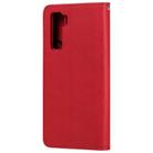 For Huawei Nova 7 SE 2 in 1 Solid Color Detachable PU Leather Case with Card Slots & Magnetic Holder & Photo Frame & Wallet & Strap(Red) - 3