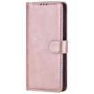 For Huawei Nova 7 SE 2 in 1 Solid Color Detachable PU Leather Case with Card Slots & Magnetic Holder & Photo Frame & Wallet & Strap(Rose Gold) - 2