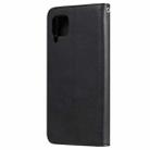 For Huawei P40 Pro 2 in 1 Solid Color Detachable PU Leather Case with Card Slots & Magnetic Holder & Photo Frame & Wallet & Strap(Black) - 3