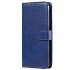 For Huawei P40 Pro 2 in 1 Solid Color Detachable PU Leather Case with Card Slots & Magnetic Holder & Photo Frame & Wallet & Strap(Blue) - 1