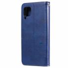 For Huawei P40 Pro 2 in 1 Solid Color Detachable PU Leather Case with Card Slots & Magnetic Holder & Photo Frame & Wallet & Strap(Blue) - 3