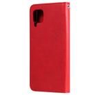 For Huawei P40 Pro 2 in 1 Solid Color Detachable PU Leather Case with Card Slots & Magnetic Holder & Photo Frame & Wallet & Strap(Red) - 3