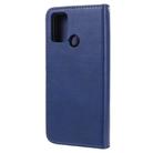 For Huawei Honor 9A 2 in 1 Solid Color Detachable PU Leather Case with Card Slots & Magnetic Holder & Photo Frame & Wallet & Strap(Blue) - 3