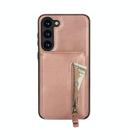 For Samsung Galaxy A54 5G Zipper Wallet Split MagSafe Leather Back Phone Case(Rose Gold) - 2