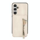 For Samsung Galaxy A35 5G Zipper Wallet Split MagSafe Leather Back Phone Case(White) - 2