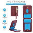 For Samsung Galaxy A35 5G Zipper Wallet Split MagSafe Leather Back Phone Case(Red) - 3