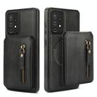 For Samsung Galaxy A52 4G / 5G Zipper Wallet Split MagSafe Leather Back Phone Case(Black) - 2