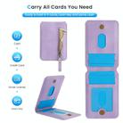 For Samsung Galaxy A52 4G / 5G Zipper Wallet Split MagSafe Leather Back Phone Case(Purple) - 3