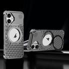 For iPhone 16 R-JUST RJ-64 Aromatherapy Heat Dissipation MagSafe Phone Case with Stand(Grey) - 1