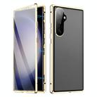 For Samsung Galaxy S25 5G HD Full Cover Magnetic Metal Tempered Glass Phone Case(Gold) - 1