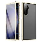 For Samsung Galaxy S25+ 5G HD Full Cover Magnetic Metal Tempered Glass Phone Case(Gold) - 1