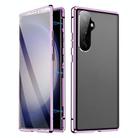For Samsung Galaxy S25+ 5G HD Full Cover Magnetic Metal Tempered Glass Phone Case(Purple) - 1