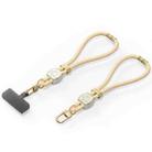 DUX DUCIS Garden Series Broken Ice Pattern Adjustable Short Phone Lanyard(Glaze Yellow) - 2