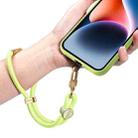 DUX DUCIS Garden Series Tile Pattern Adjustable Short Phone Lanyard(Green Yellow) - 1