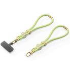 DUX DUCIS Garden Series Tile Pattern Adjustable Short Phone Lanyard(Green Yellow) - 2