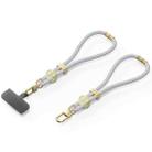 DUX DUCIS Garden Series Tile Pattern Adjustable Short Phone Lanyard(Grey) - 2