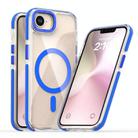 For iPhone 16e Dual-Color Clear Acrylic Hybrid TPU MagSafe Phone Case(Blue) - 1