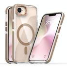 For iPhone 16e Dual-Color Clear Acrylic Hybrid TPU MagSafe Phone Case(Desert Gold) - 1