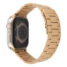 For Apple Watch 42mm / 41mm / 40mm / 38mm Three-beads Magnetic Steel Watch Band(Gold) - 2