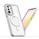 For Samsung Galaxy A36 5G Dual-Color Clear Acrylic Hybrid TPU MagSafe Phone Case(Transparent) - 1