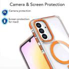 For Samsung Galaxy A56 5G Dual-Color Clear Acrylic Hybrid TPU MagSafe Phone Case(Orange) - 3