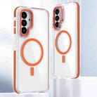 For Samsung Galaxy A26 5G Dual-Color Clear Acrylic Hybrid TPU MagSafe Phone Case(Orange) - 1